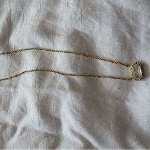 Gold Chain Necklace with Oval Pendant